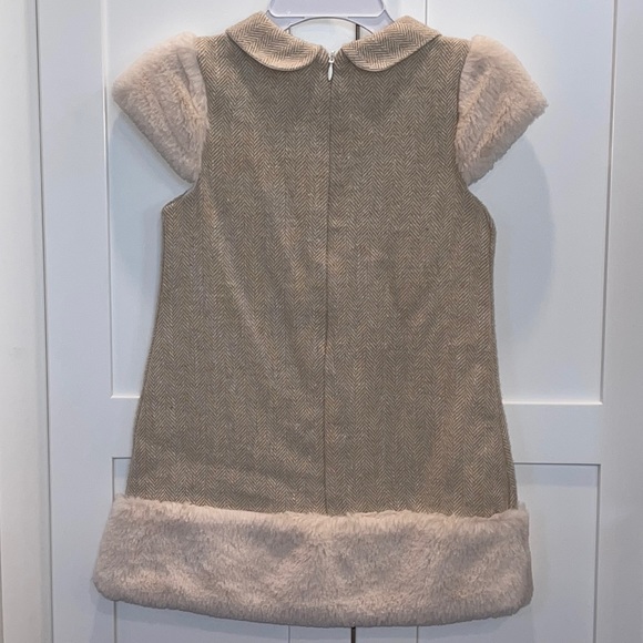 NWT Panço Girls Tweed and Faux Fur Dress - Picture 2 of 3